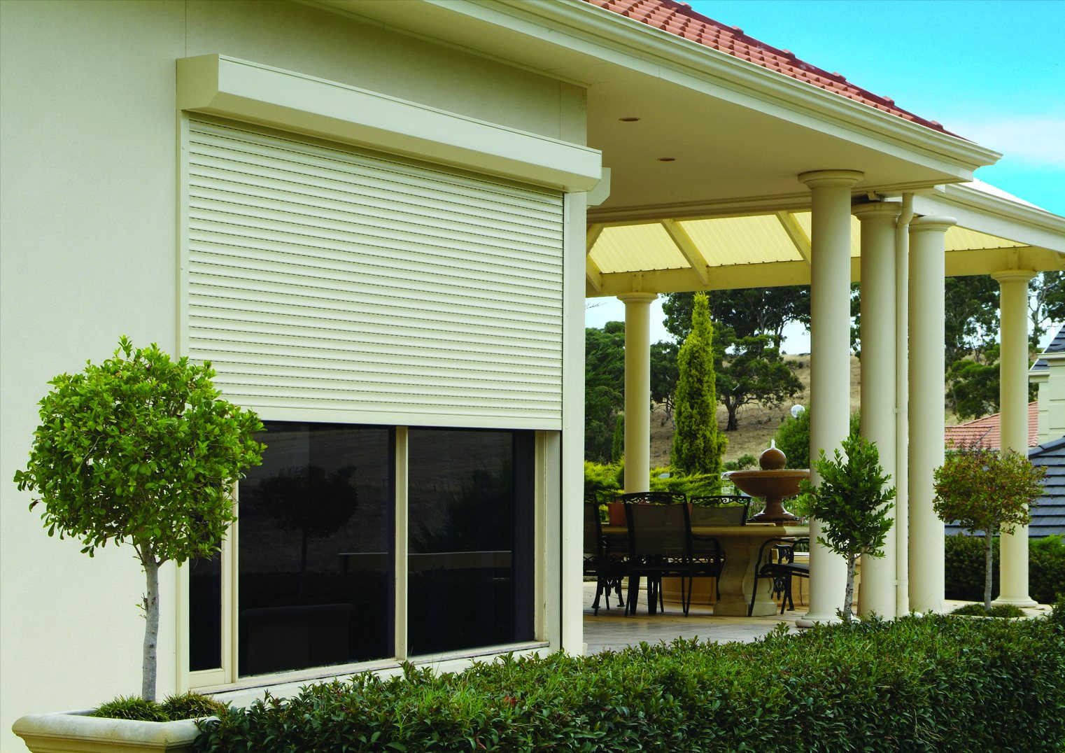 Aluminium rolling shutter installed on a home in Bahrain