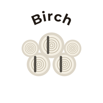 Birch firewood — kiln-dried 10 kg bag, Jordan