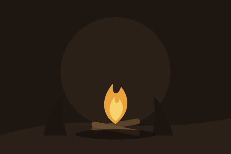 Open fire, the oldest way of cooking with wood